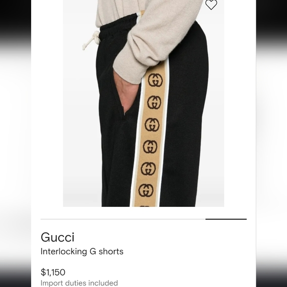 Gucci Side Double Globo Beige Shorts. - Picture 4 of 17